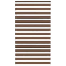vidaXL Rullgardin zebra brun 130x230 cm tyg bredd 125,9 cm polyester