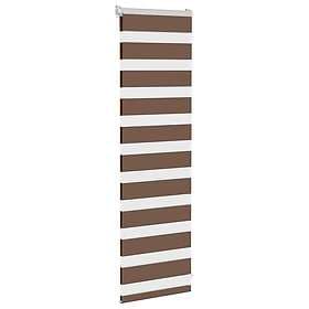 vidaXL Rullgardin zebra brun 40x100 cm tyg bredd 35,9 cm polyester