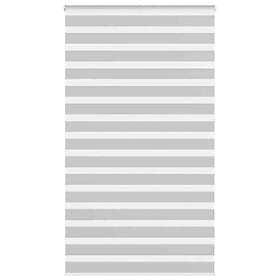 vidaXL Rullgardin zebra ljusgrå 130x230 cm tyg bredd 125,9cm polyester