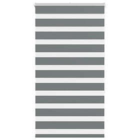 vidaXL Rullgardin zebra mörkgrå 85x150 cm tyg bredd 80,9 cm polyester