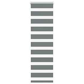 vidaXL Rullgardin zebra mörkgrå 45x150 cm tyg bredd 40,9 cm polyester