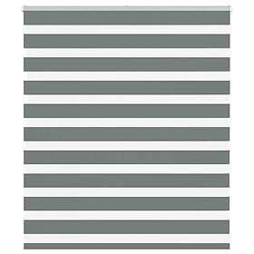 vidaXL Rullgardin zebra mörkgrå 130x100 cm tyg bredd 125,9cm polyester