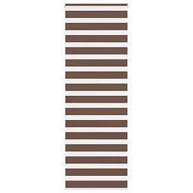 vidaXL Rullgardin zebra brun 70x200 cm tyg bredd 65,9 cm polyester