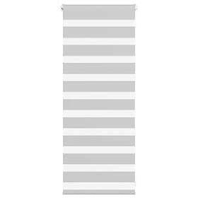 vidaXL Rullgardin zebra ljusgrå 60x100 cm tyg bredd 55,9 cm polyester