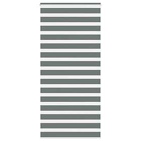 vidaXL Rullgardin zebra mörkgrå 115x200 cm tyg bredd 110,9cm polyester
