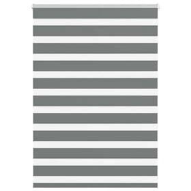 vidaXL Rullgardin zebra mörkgrå 115x100 cm tyg bredd 110,9cm polyester