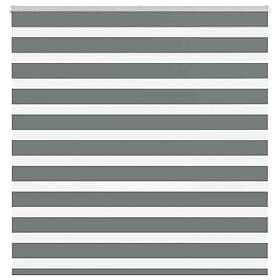 vidaXL Rullgardin zebra mörkgrå 150x150 cm tyg bredd 145,9cm polyester