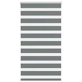 vidaXL Rullgardin zebra mörkgrå 75x150 cm tyg bredd 70,9 cm polyester
