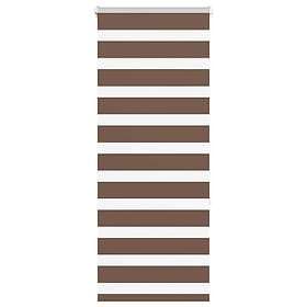 vidaXL Rullgardin zebra brun 55x150 cm tyg bredd 50,9 cm polyester