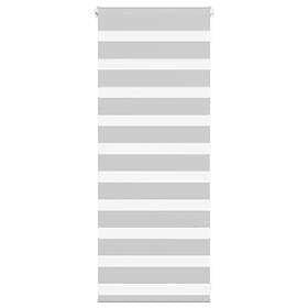 vidaXL Rullgardin zebra ljusgrå 65x100 cm tyg bredd 60,9 cm polyester