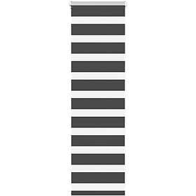 vidaXL Rullgardin zebra svart 45x100 cm tyg bredd 40,9 cm polyester