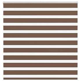 vidaXL Rullgardin zebra brun 140x100 cm tyg bredd 135,9 cm polyester
