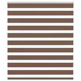 vidaXL Rullgardin zebra brun 135x100 cm tyg bredd 130,9 cm polyester