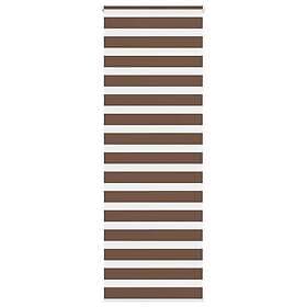 vidaXL Rullgardin zebra brun 90x200 cm tyg bredd 85,9 cm polyester