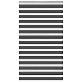 vidaXL Rullgardin zebra svart 120x200 cm tyg bredd 115,9 cm polyester