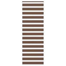 vidaXL Rullgardin zebra brun 75x200 cm tyg bredd 70,9 cm polyester