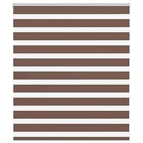 vidaXL Rullgardin zebra brun 120x100 cm tyg bredd 115,9 cm polyester
