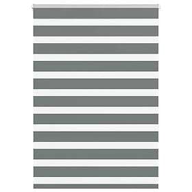 vidaXL Rullgardin zebra mörkgrå 95x150 cm tyg bredd 90,9 cm polyester