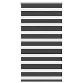 vidaXL Rullgardin zebra svart 90x150 cm tyg bredd 85,9 cm polyester