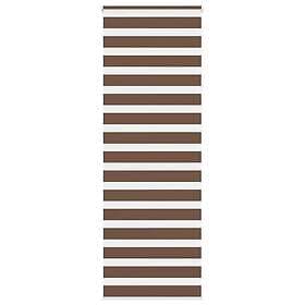 vidaXL Rullgardin zebra brun 75x230 cm tyg bredd 70,9 cm polyester