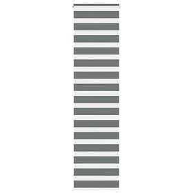 vidaXL Rullgardin zebra mörkgrå 60x200 cm tyg bredd 55,9 cm polyester