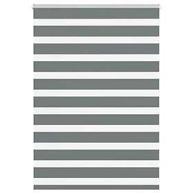 vidaXL Rullgardin zebra mörkgrå 100x100 cm tyg bredd 95,9 cm polyester