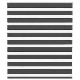vidaXL Rullgardin zebra svart 125x100 cm tyg bredd 120,9cm polyester