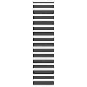 vidaXL Rullgardin zebra svart 55x200 cm tyg bredd 50,9 cm polyester