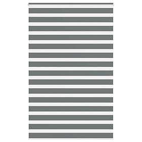 vidaXL Rullgardin zebra mörkgrå 145x230 cm tyg bredd 140,9cm polyester
