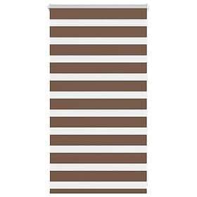 vidaXL Rullgardin zebra brun 85x100 cm tyg bredd 80,9 cm polyester
