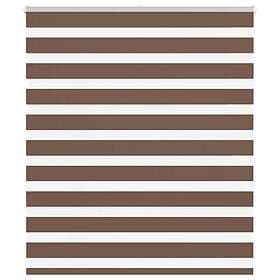 vidaXL Rullgardin zebra brun 135x150 cm tyg bredd 130,9 cm polyester