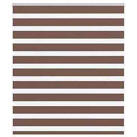 vidaXL Rullgardin zebra brun 120x150 cm tyg bredd 115,9 cm polyester