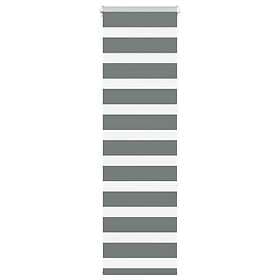 vidaXL Rullgardin zebra mörkgrå 40x150 cm tyg bredd 35,9 cm polyester
