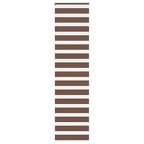 vidaXL Rullgardin zebra brun 60x200 cm tyg bredd 55,9 cm polyester