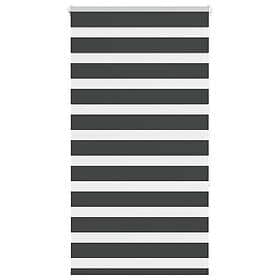 vidaXL Rullgardin zebra svart 75x150 cm tyg bredd 70,9 cm polyester