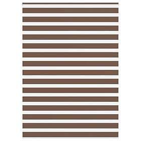 vidaXL Rullgardin zebra brun 165x200 cm tyg bredd 160,9 cm polyester
