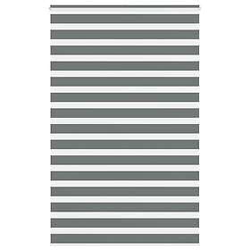 vidaXL Rullgardin zebra mörkgrå 150x200 cm tyg bredd 145,9cm polyester