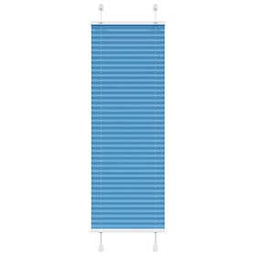 vidaXL Plisserad persienn blå 45x100cm tyg bredd 44,4cm polyester