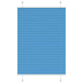 vidaXL Plisserad persienn blå 100x150 cm tyg bredd 99,4 cm polyester