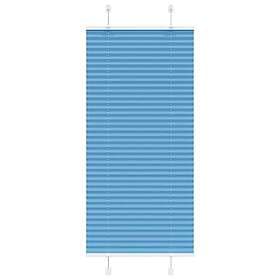 vidaXL Plisserad persienn blå 55x150cm tyg bredd 54,4cm polyester