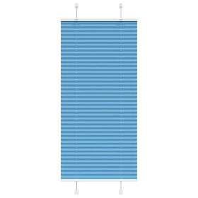 vidaXL Plisserad persienn blå 65x150cm tyg bredd 64,4cm polyester