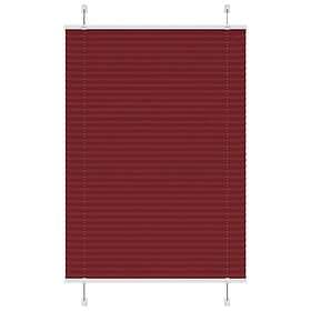 vidaXL Plisserad persienn Bordeaux röd 100x150 cm tyg bredd 99,4 cm