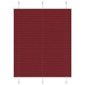 vidaXL Plisserad persienn Bordeaux röd 105x150 cm tyg bredd 104,4 cm