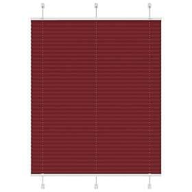 vidaXL Plisserad persienn Bordeaux röd 110x150 cm tyg bredd 109,4 cm