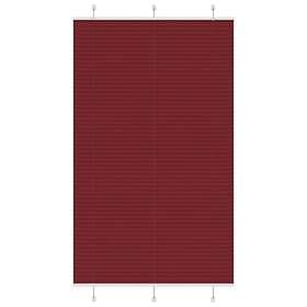 vidaXL Plisserad persienn Bordeaux röd 115x200 cm tyg bredd 114,4 cm
