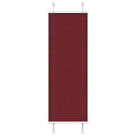 vidaXL Plisserad persienn Bordeaux röd 45x150 cm tyg bredd 44,4 cm