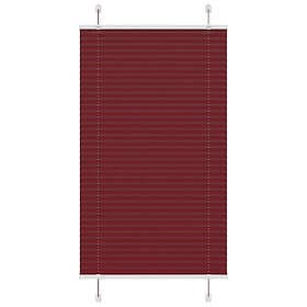 vidaXL Plisserad persienn Bordeaux röd 75x150 cm tyg bredd 74,4 cm