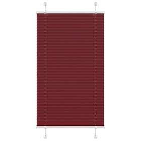 vidaXL Plisserad persienn Bordeaux röd 80x150 cm tyg bredd 79,4 cm