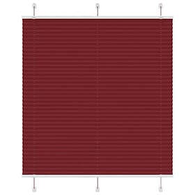vidaXL Plisserad persienn Bordeaux röd 115x100 cm tyg bredd 114,4 cm
