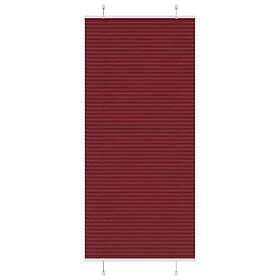 vidaXL Plisserad persienn Bordeaux röd 90x200 cm tyg bredd 89,4 cm
